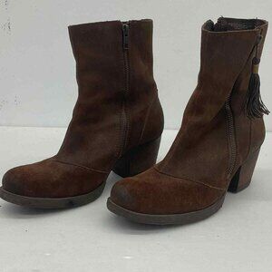 BORN~ Brown Leather Tassel Ankle Boots~Size  8.5